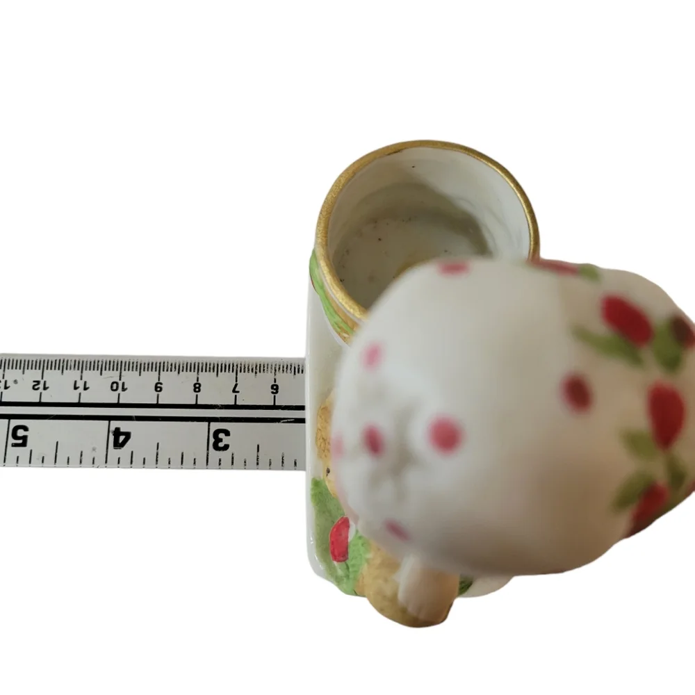 Vintage Jasco Strawberry Patch Girl Votive Holder